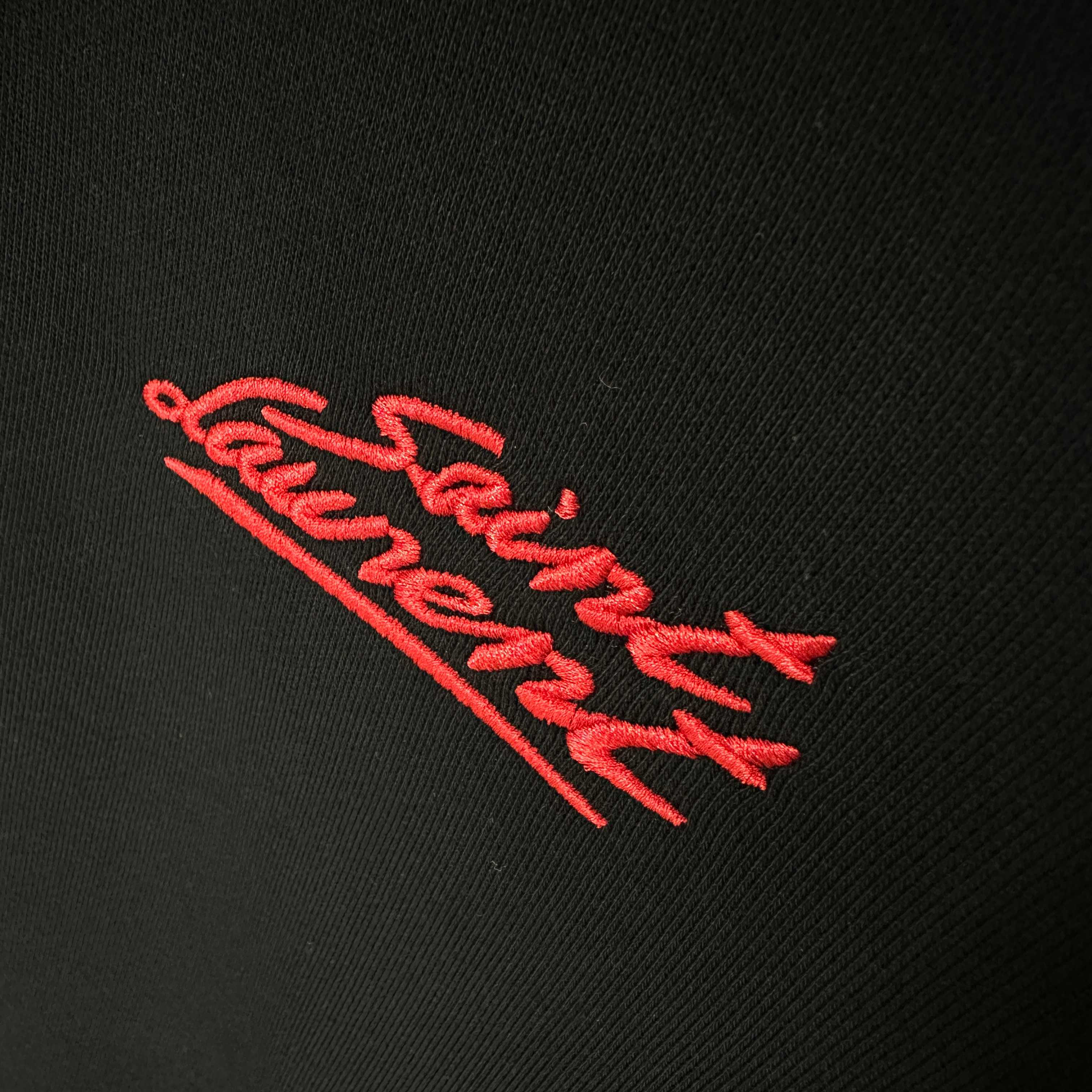 サンローラン「Saint Laurent」エンブロイダード＆バックプリント スウェットシャツ