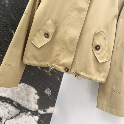 バーバリー「Burberry」25SS ショート フーデッド トレンチコート