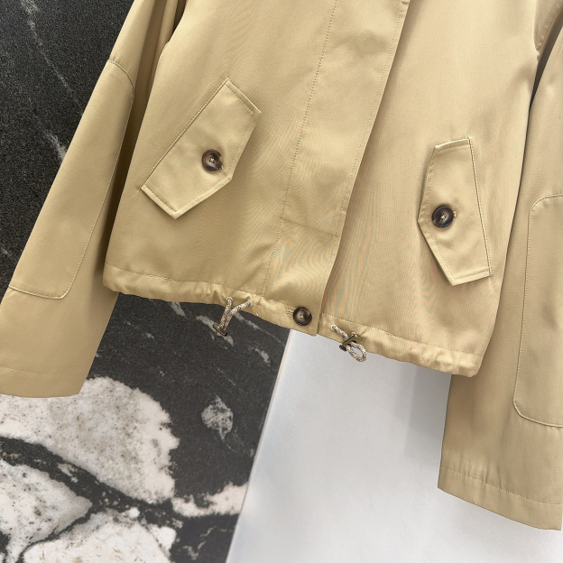 バーバリー「Burberry」25SS ショート フーデッド トレンチコート