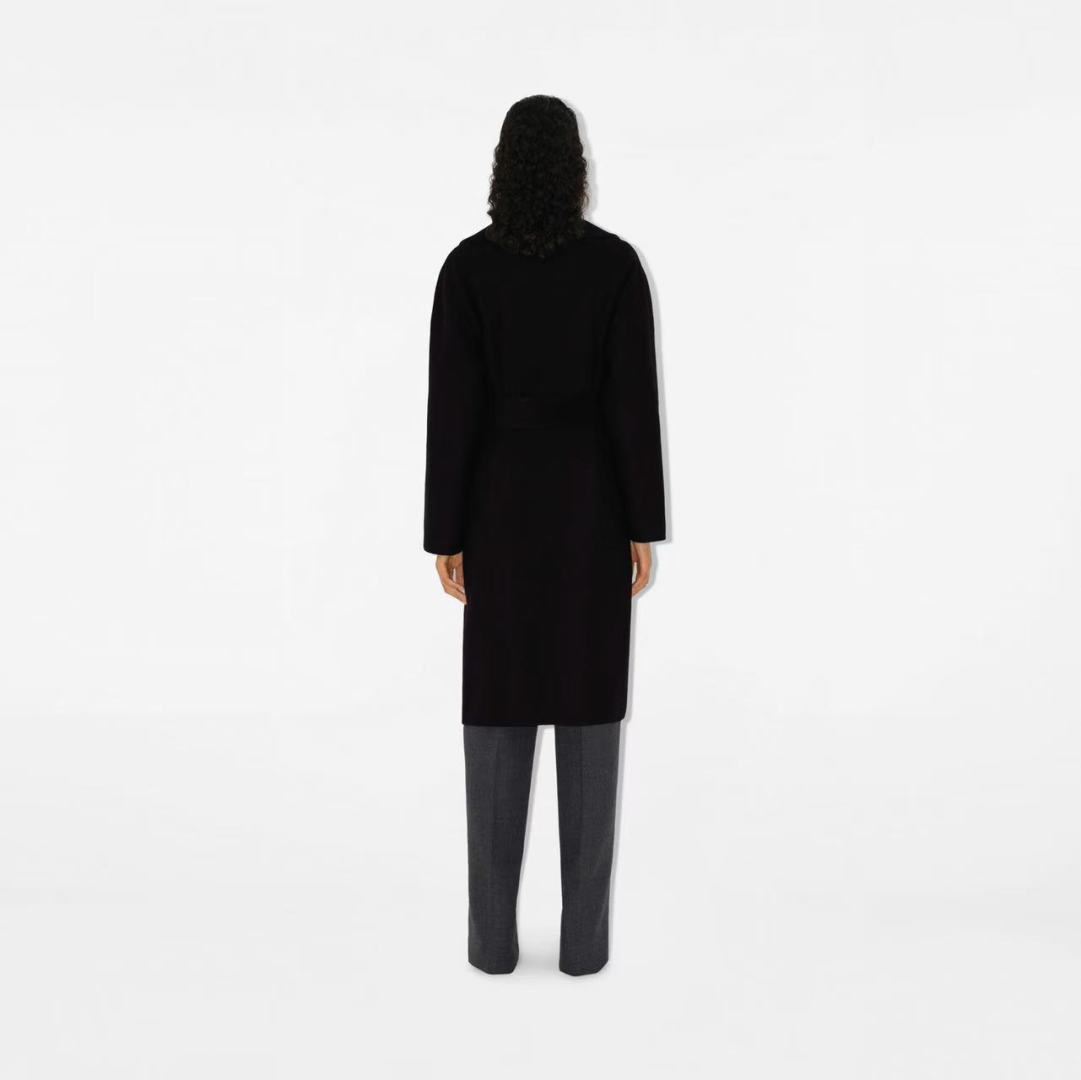 バーバリー「Burberry」リバーシブル ロング ウールコート）