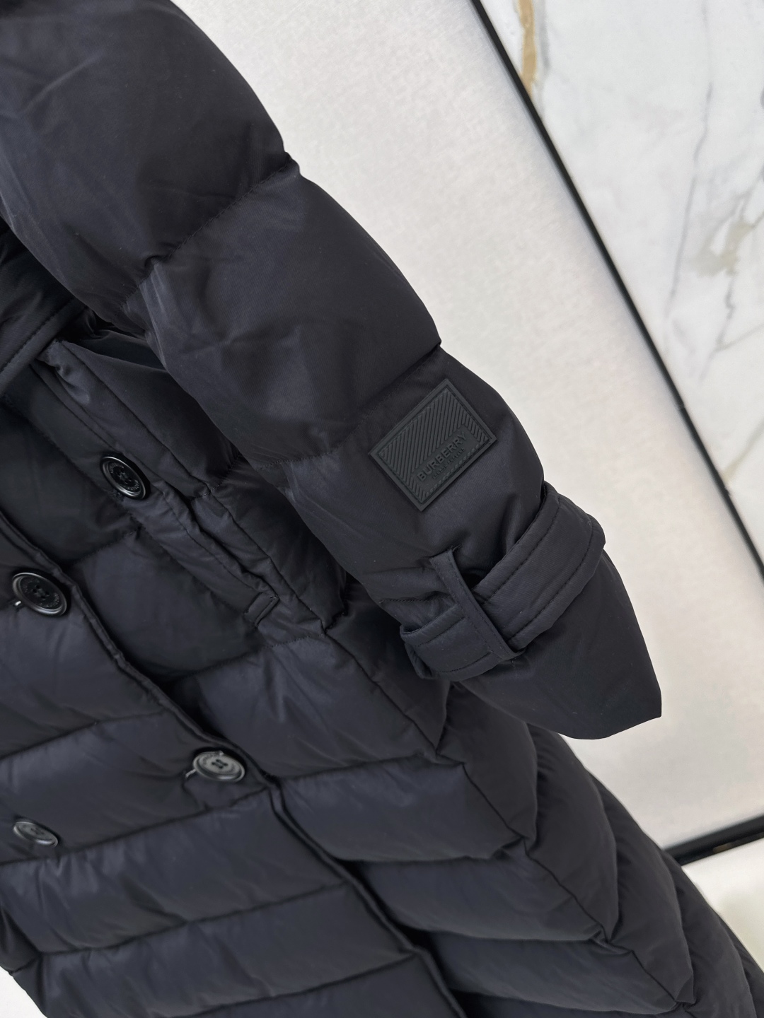 バーバリー「Burberry」 ダブルブレスト ロング ダウンコート フード付き-ISETAN PRESTIGE CURATED