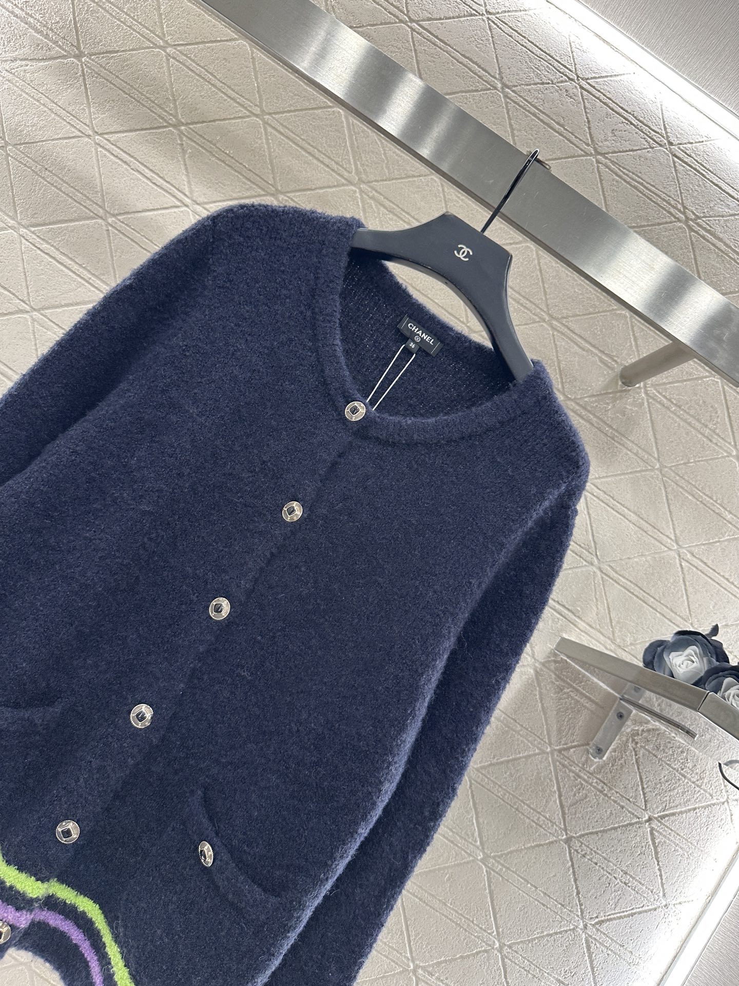 シャネル「Chanel」Coco Neige ボタニカル ニット カーディガン