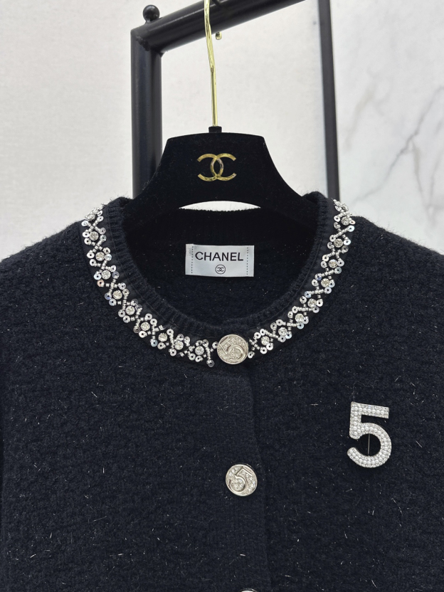 シャネル「Chanel」スパングラス ニット カーディガン