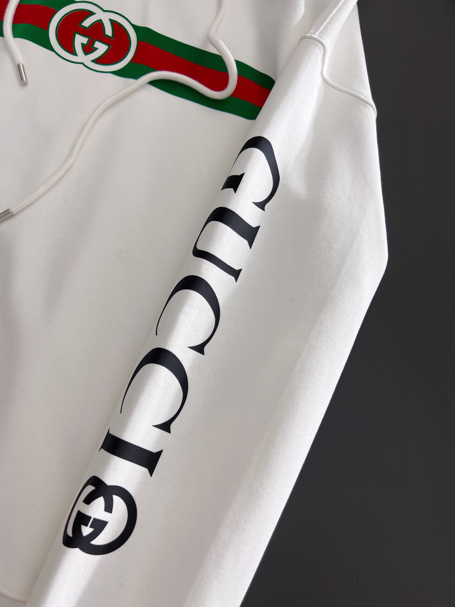 グッチ「Gucci」ロゴプリント フーディー スウェットシャツ