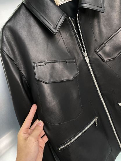 エルメス「Hermès」アイコニック レザー ライダー ジャケット 