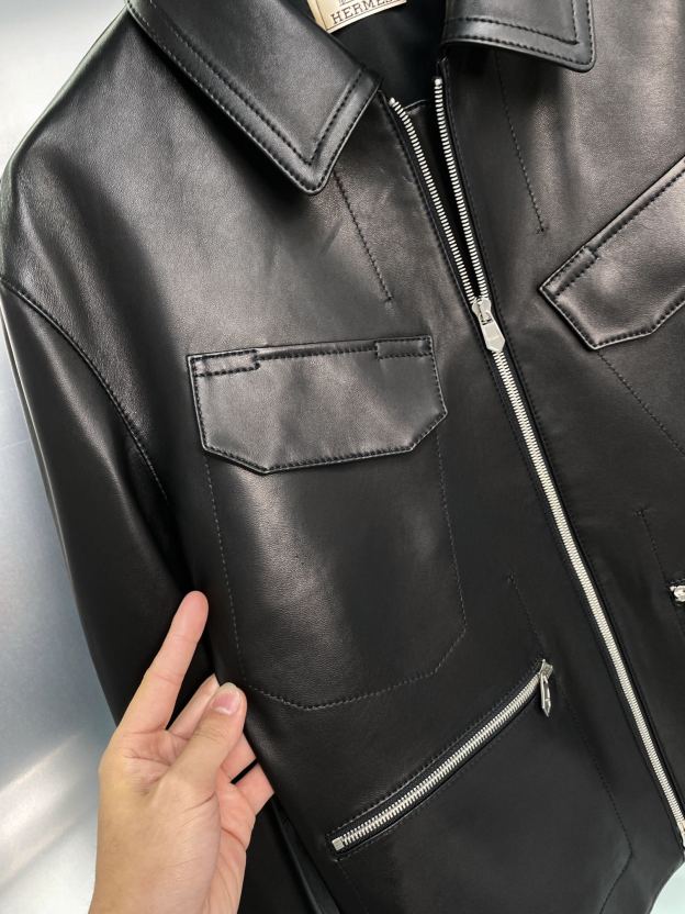 エルメス「Hermès」アイコニック レザー ライダー ジャケット 