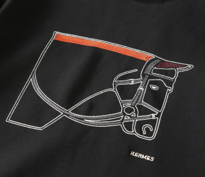 エルメス「Hermès」Puzzle Equestre クルーネック スウェットシャツ