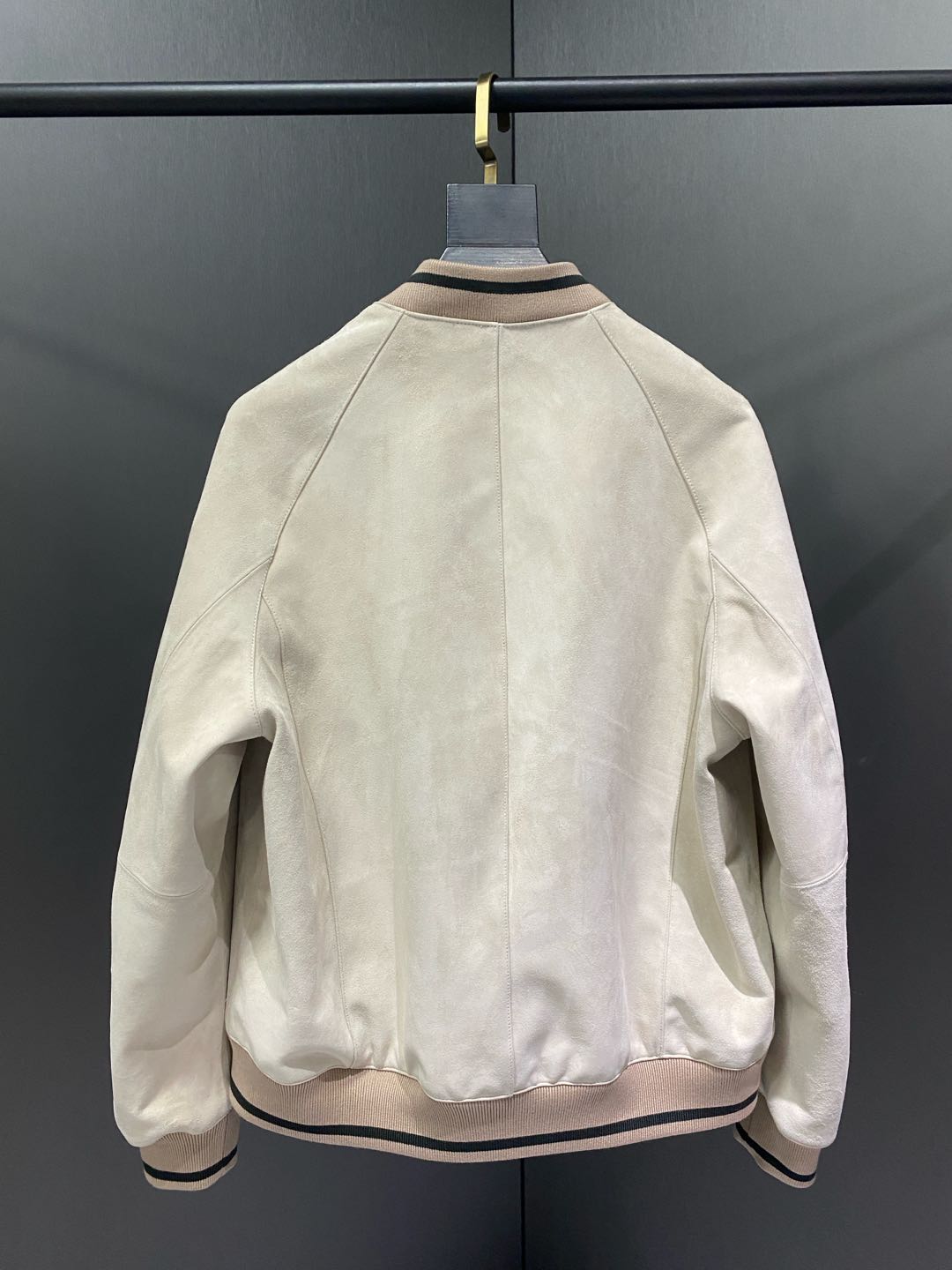 エルメス「Hermès」スエード レザー ベースボール ジャケット