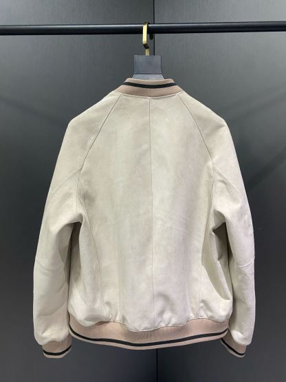 エルメス「Hermès」スエード レザー ベースボール ジャケット