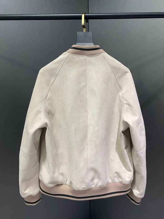 エルメス「Hermès」スエード レザー ベースボール ジャケット