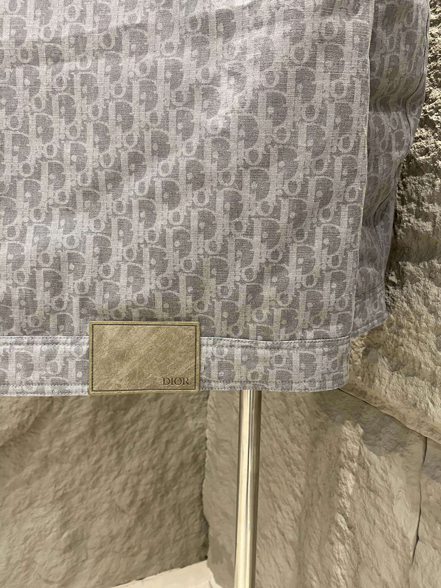 ディオール「Dior」デニム モノグラム フード付き ダウンブルゾン