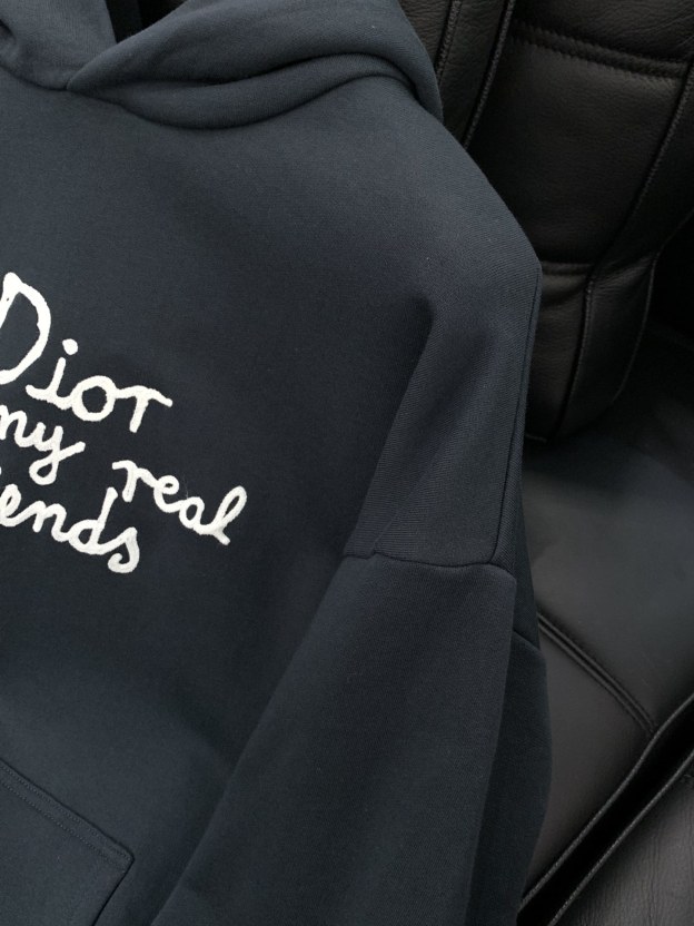 ディオール「Dior」刺繍ロゴ フーデッド スウェットシャツ