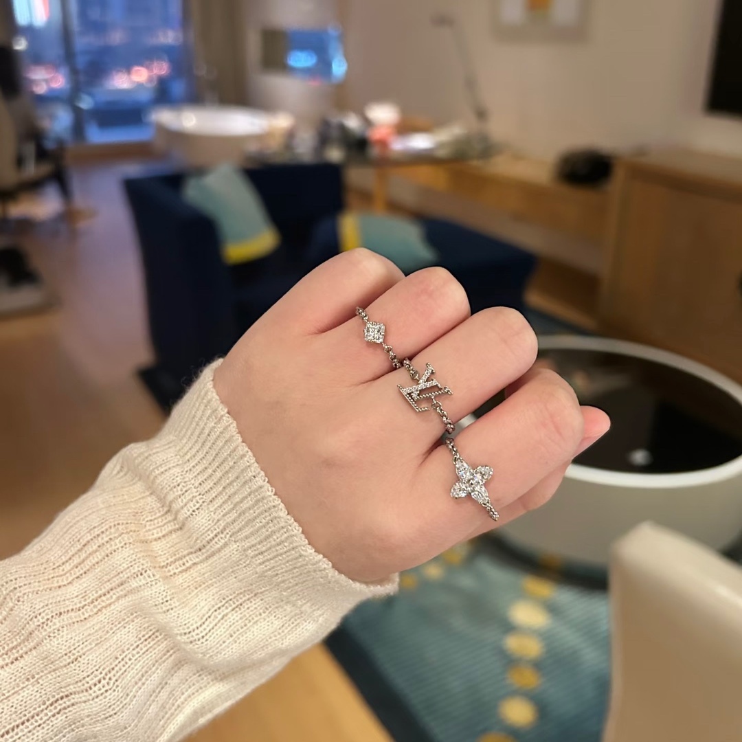 ルイ・ヴィトン「Louis Vuitton」Diamonds モノグラムフラワーモチーフ リング