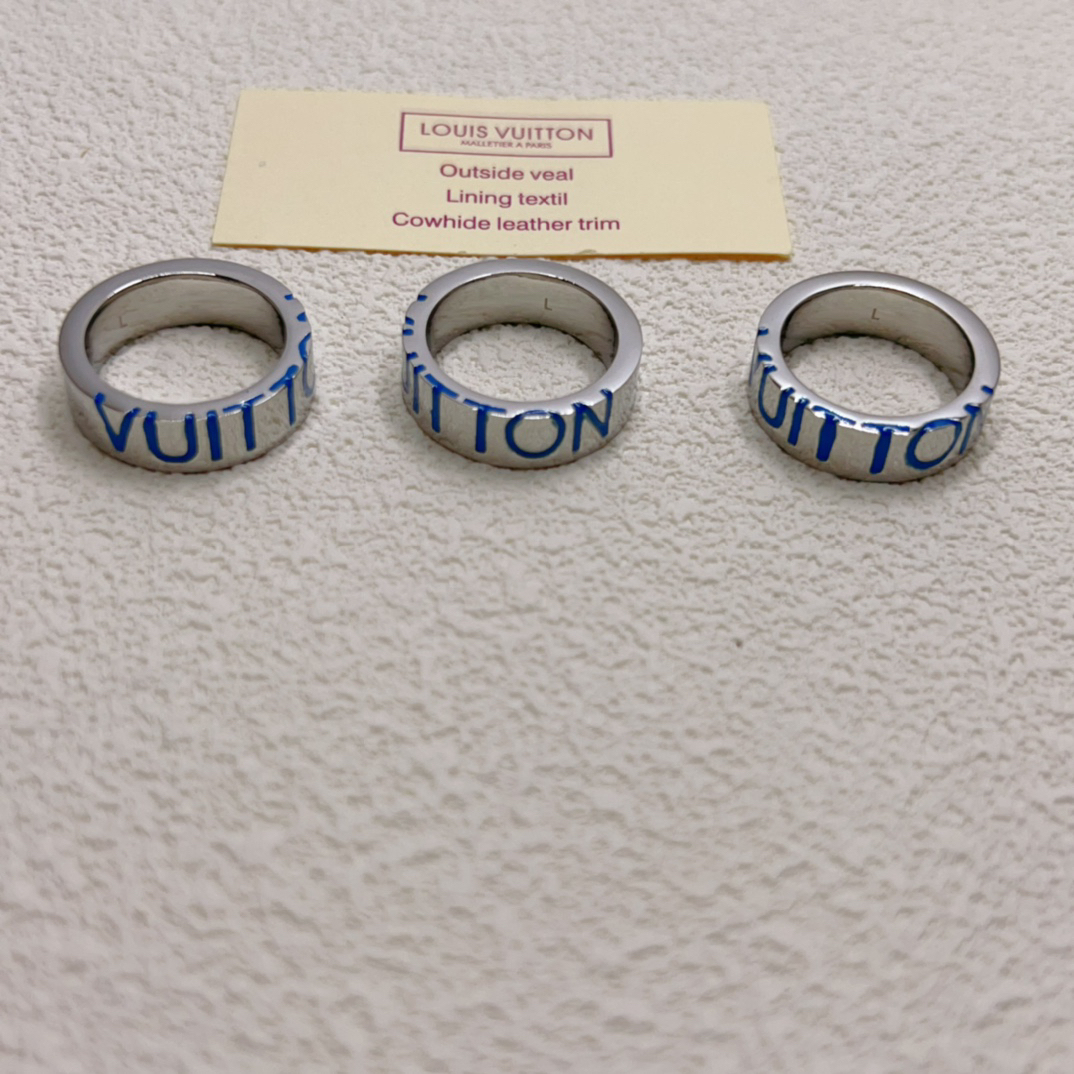 ルイ・ヴィトン「Louis Vuitton」Monogram エナメル サイン リング
