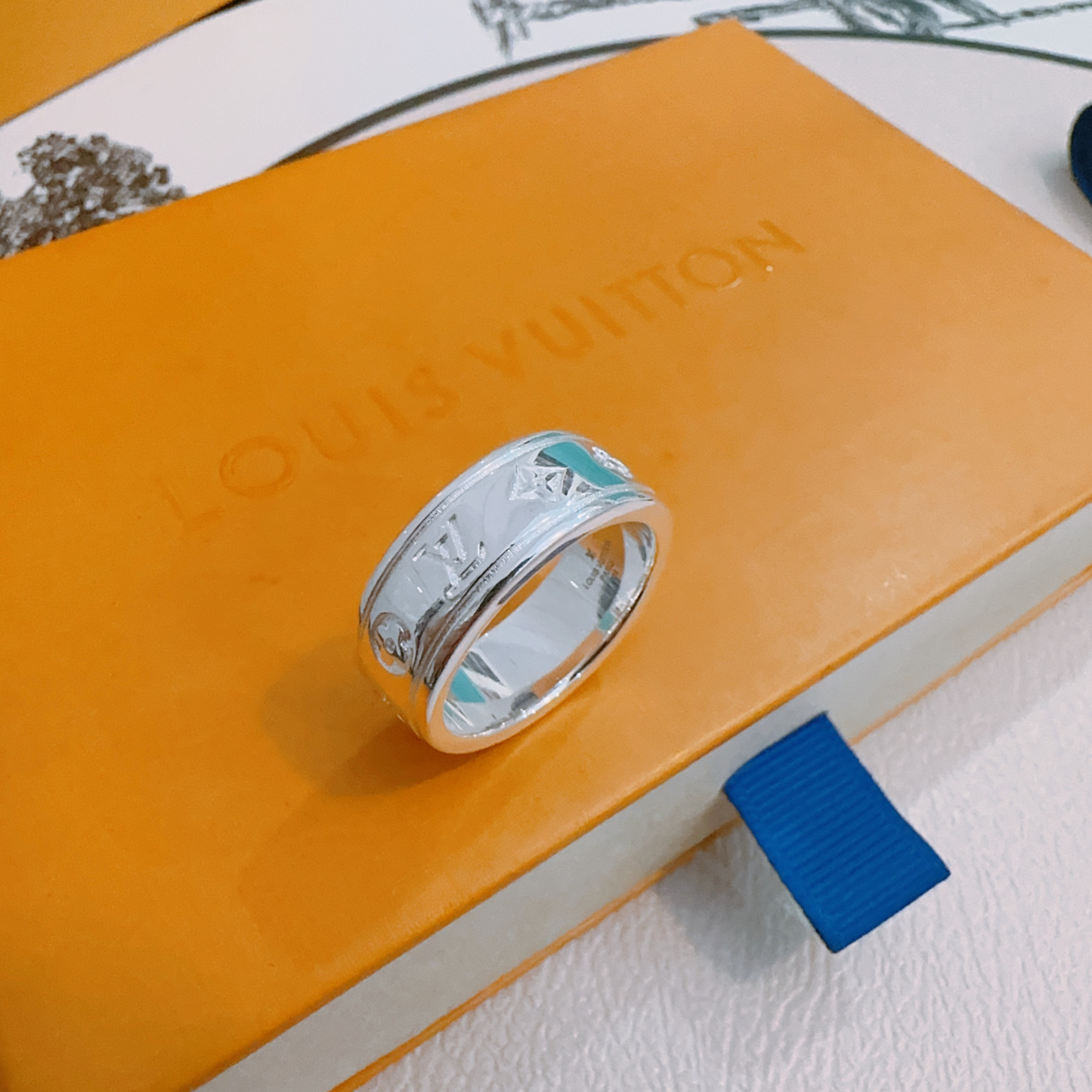 ルイ・ヴィトン「Louis Vuitton」Mosaic Chain リング