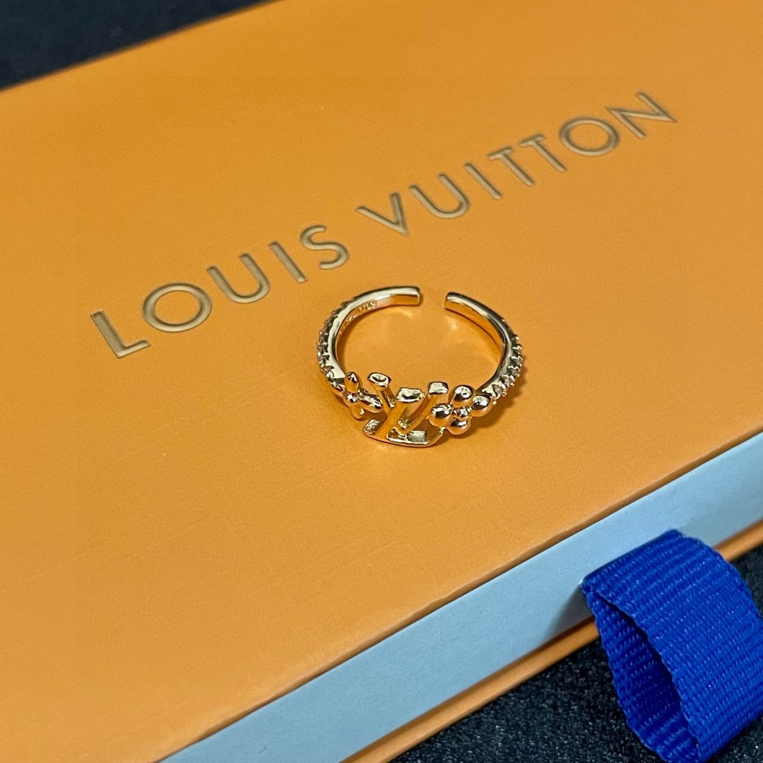 ルイ・ヴィトン「Louis Vuitton」 Le Damier de Louis Vuitton 18K ゴールド ダイヤモンド ミディアム リング