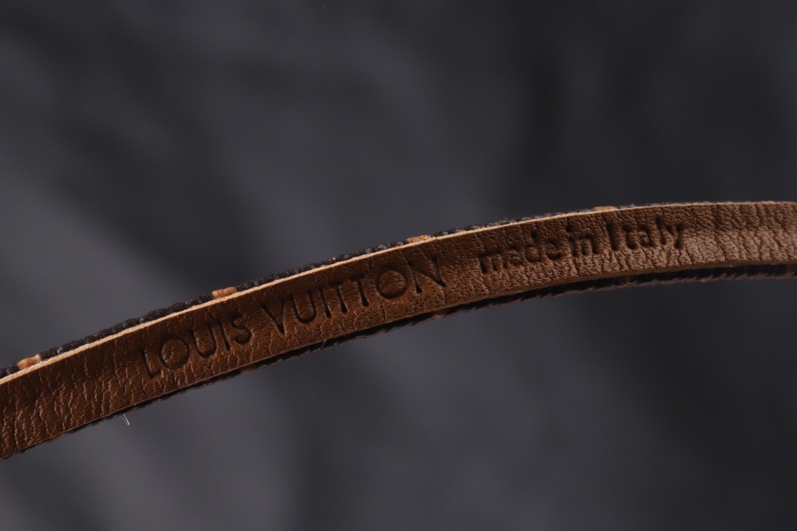 ルイ・ヴィトン「Louis Vuitton」Monogram レザーロープ ハートチャーム ブレスレット