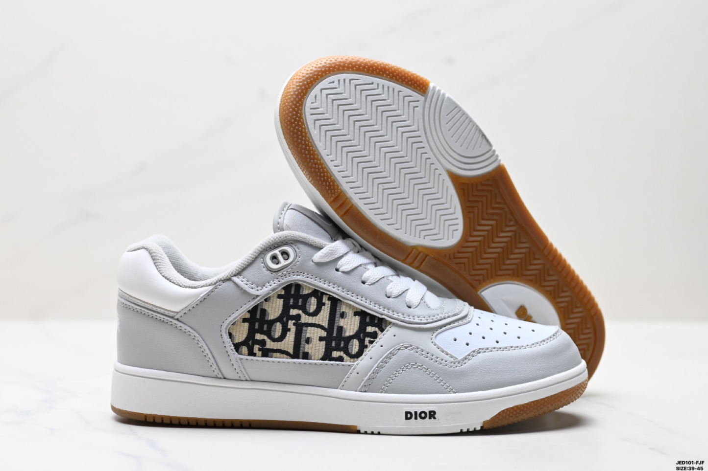 ディオール「Dior」  B27 レザー＆メッシュ カジュアル スニーカー