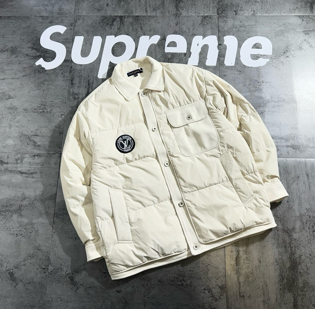 ルイ・ヴィトン「Louis Vuitton」チェック プチワンシャツ スタイル モードダウンジャケット