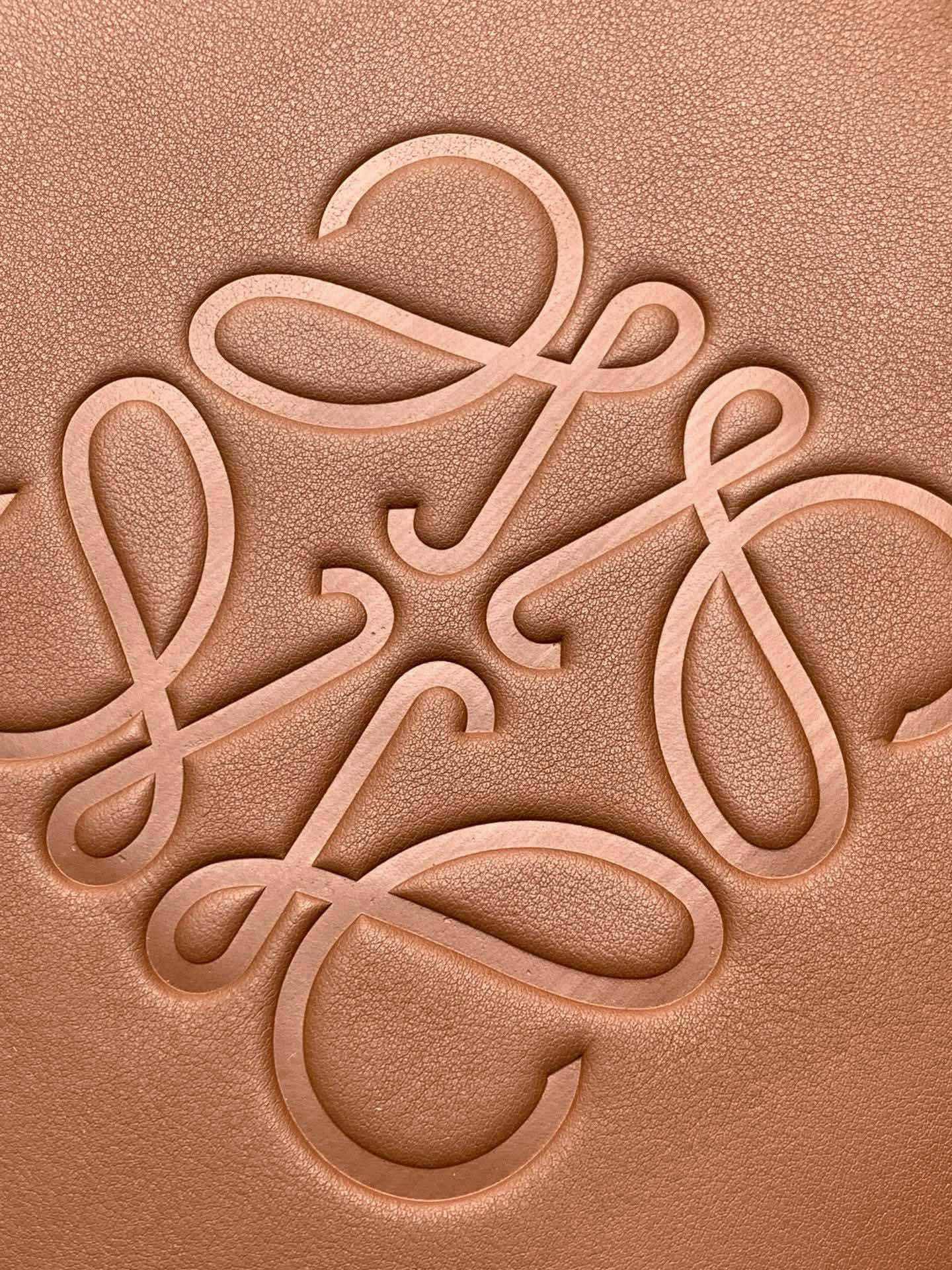 ロエベ「Loewe」Anagram Tote レザー＆リネン トートバッグ