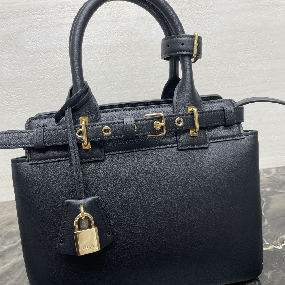 セリーヌ「Celine」CONTI 柔软牛皮革ハンドバッグ