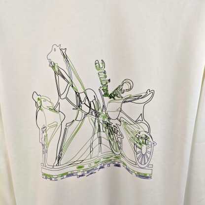 エルメス「Hermès」プリントロゴ スウェットシャツ