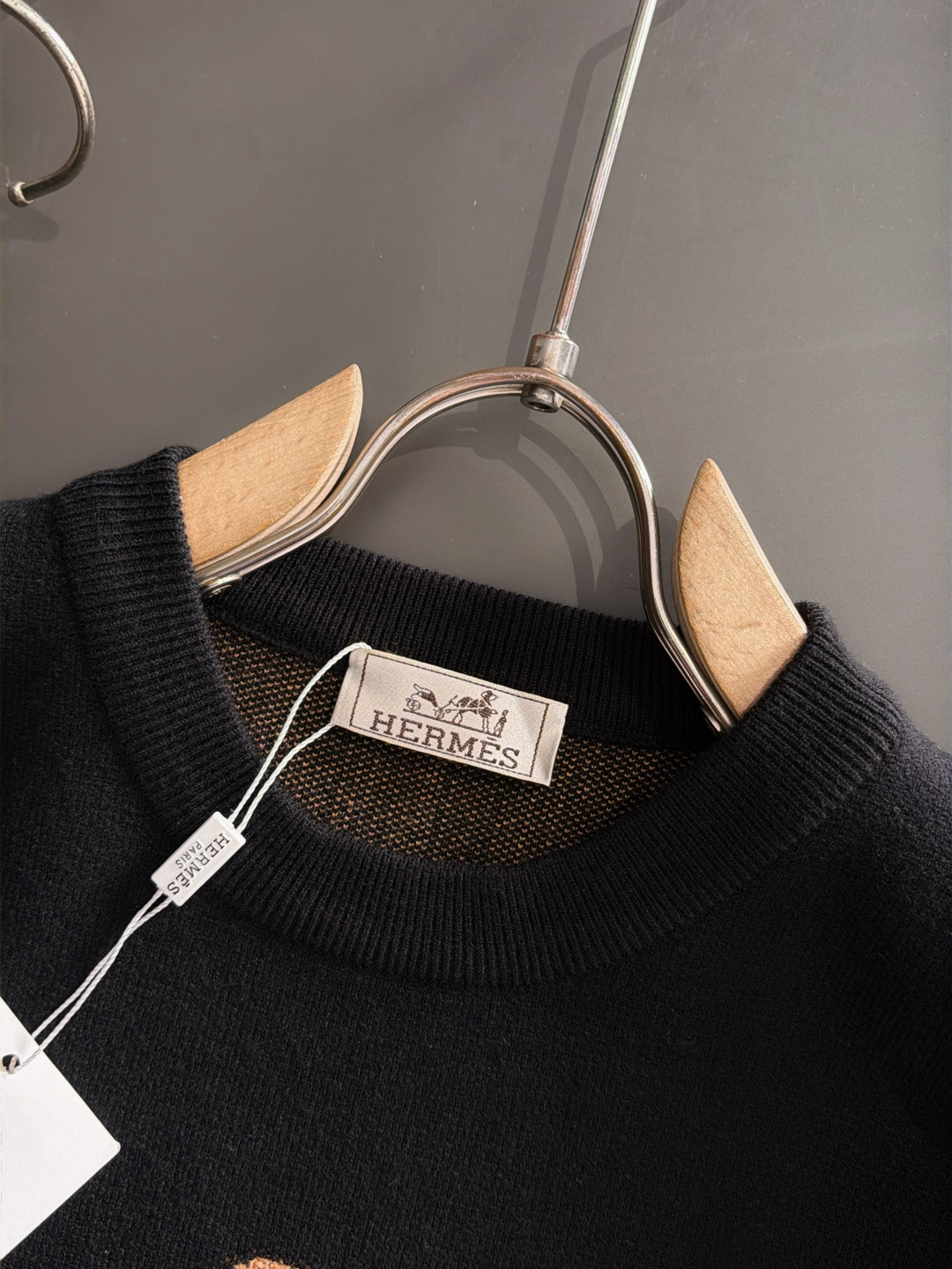 エルメス「Hermès」ペガサス オーナメント ニットプルオーバー