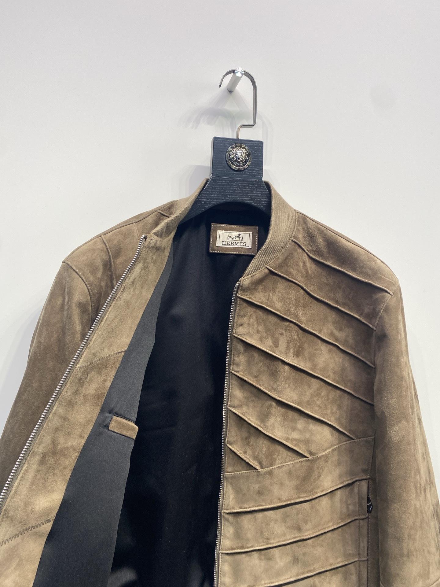 エルメス「Hermès」スウェード ライダースジャケット