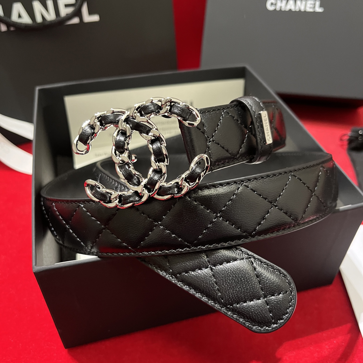 シャネル「Chanel」プレミアム トゴレザーベルト / ハイエンドウエストベルト