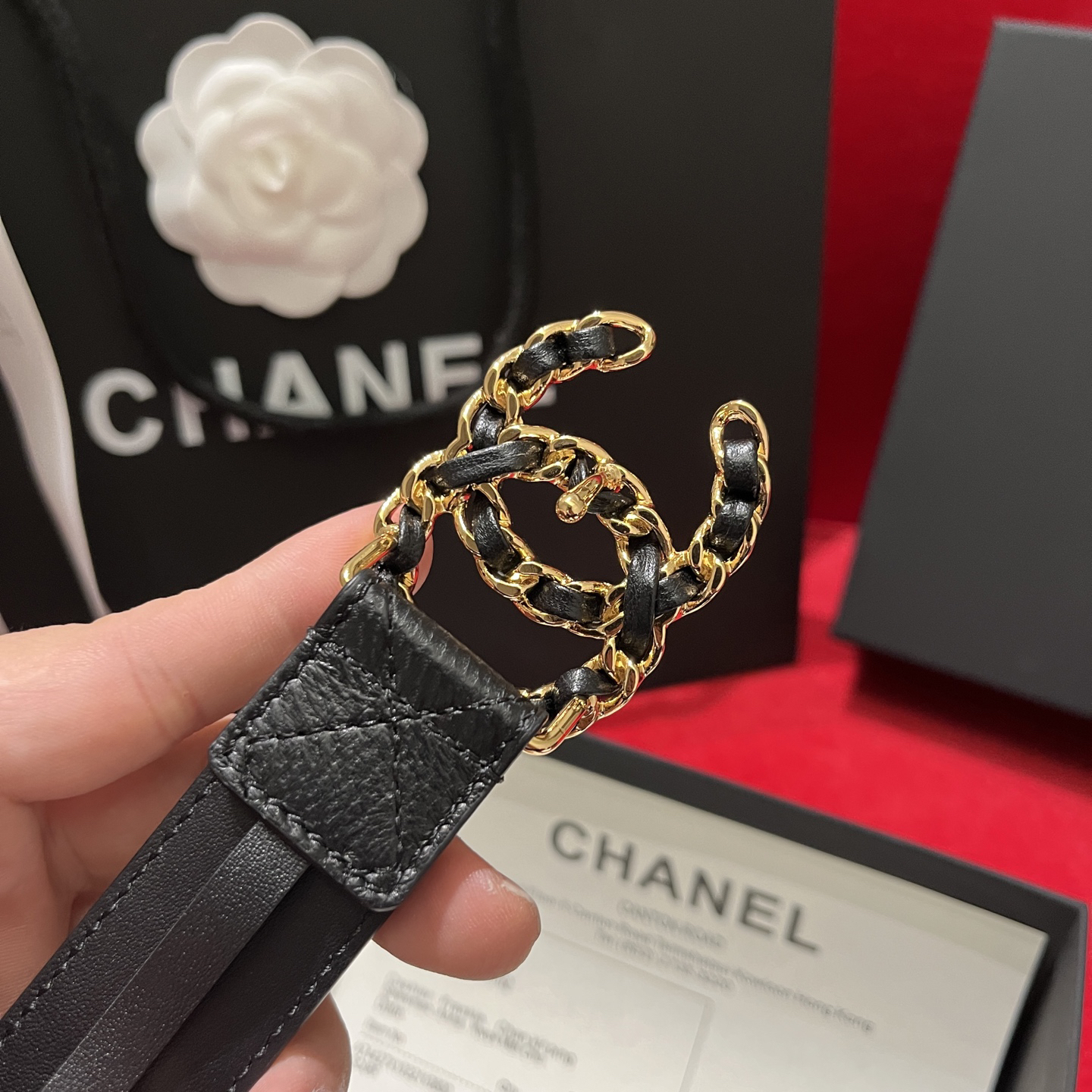 シャネル「Chanel」プレミアム トゴレザーベルト / ハイエンドウエストベルト