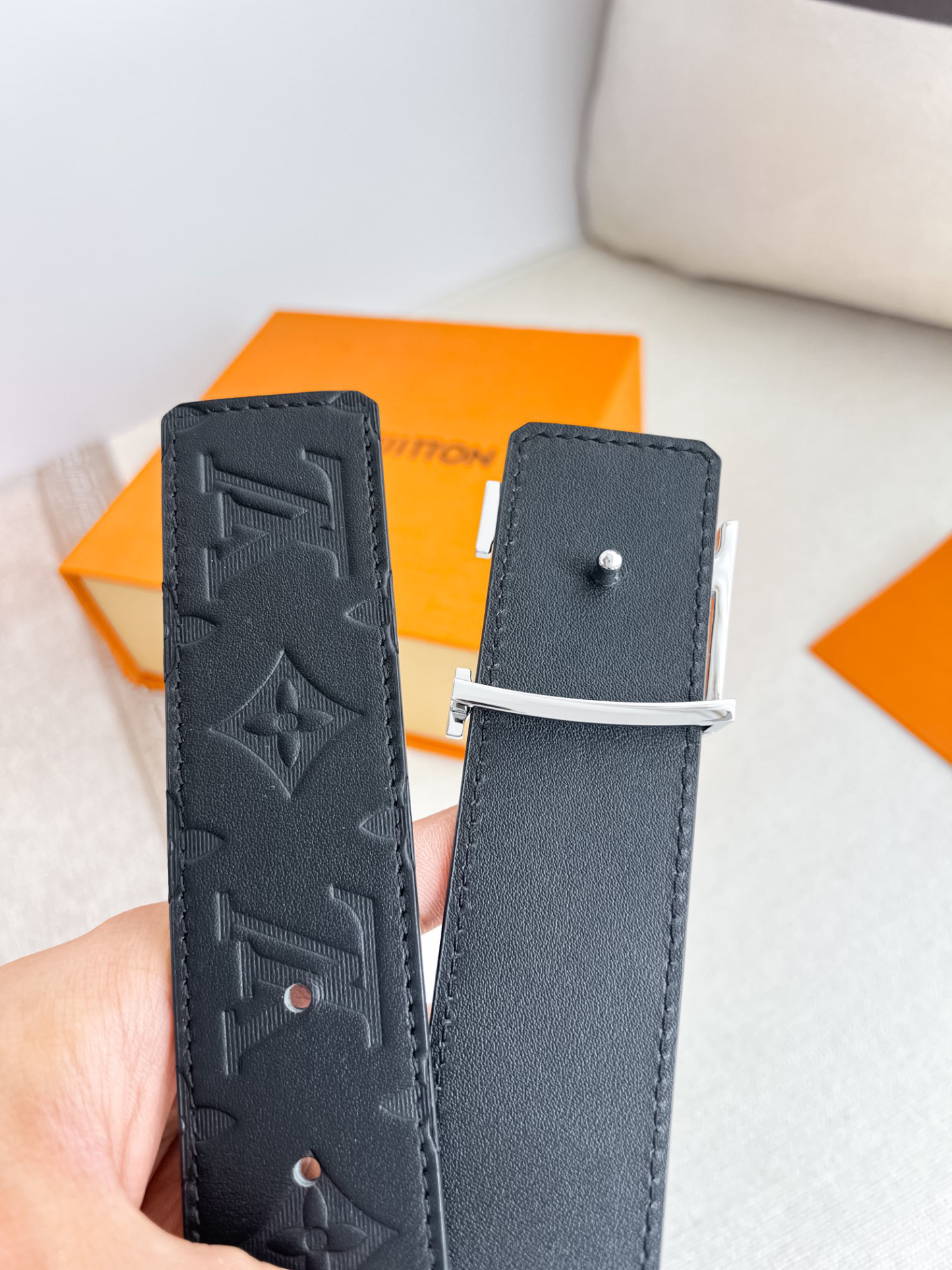 ルイ・ヴィトン「Louis Vuitton」プレミアム トゴレザーベルト / ハイエンドウエストベルト