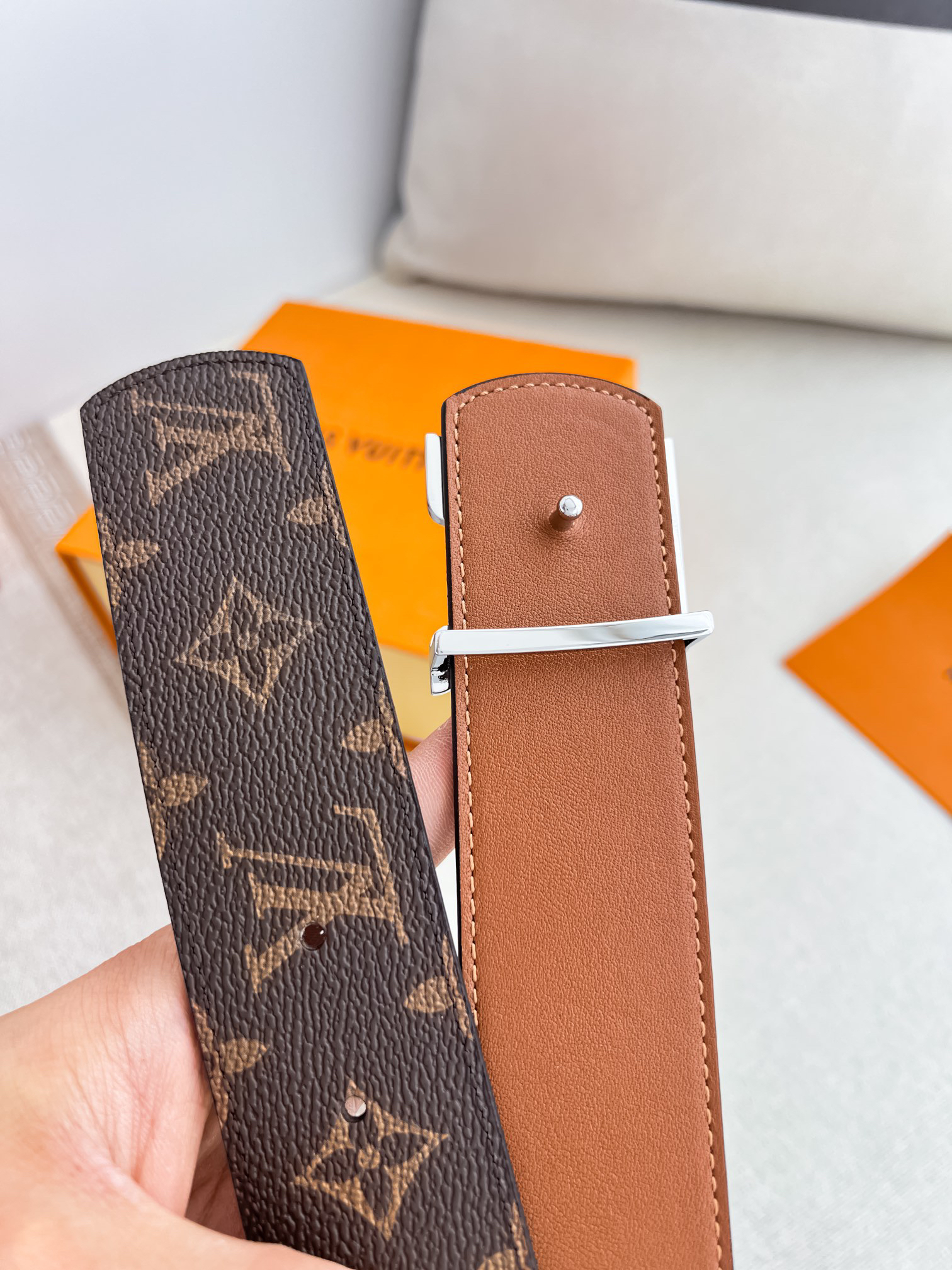 ルイ・ヴィトン「Louis Vuitton」プレミアム トゴレザーベルト / ハイエンドウエストベルト