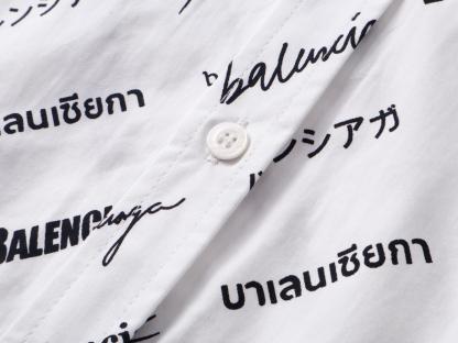 Balenciagaバレンシアガ オールオーバーロゴシャツ / ロングスリーブシャツ