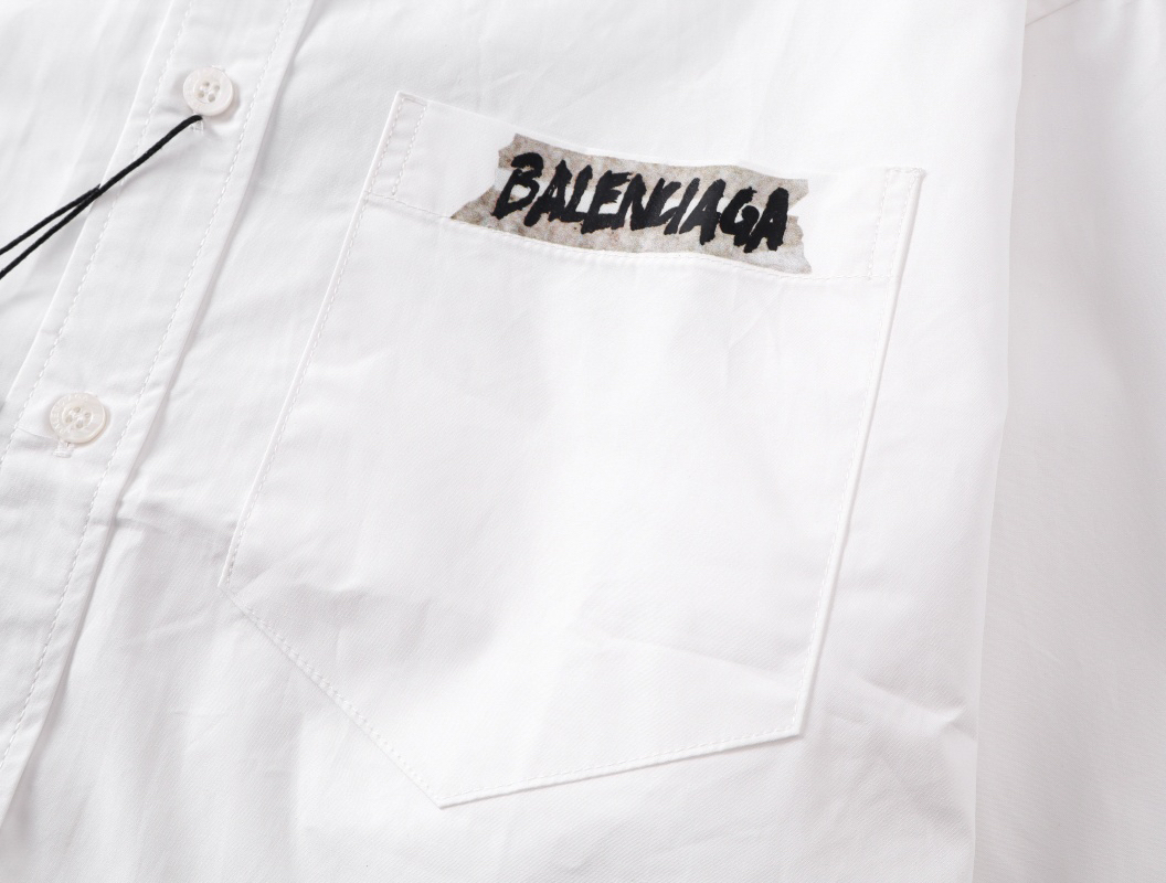 Balenciagaバレンシアガ オールオーバーロゴシャツ / ロングスリーブシャツ