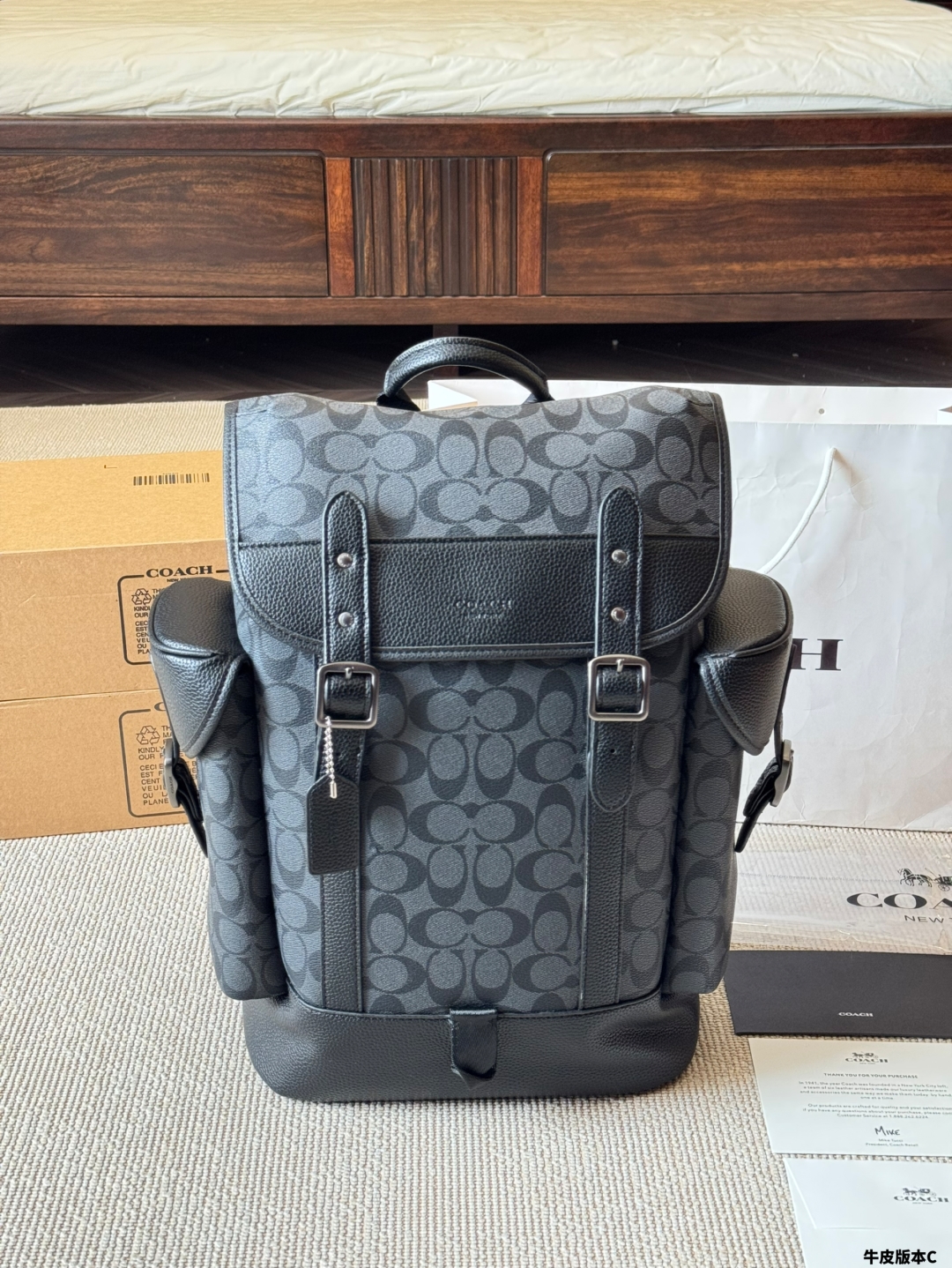 コーチ「Coach」Hudson メンズ 牛皮リュックサック