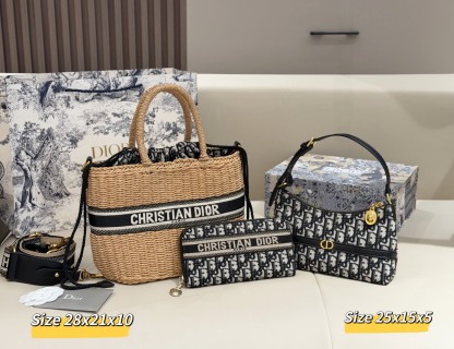 ディオール「Dior」コンビネーションバッグ3点セット / トートバッグ＆ポーチセット