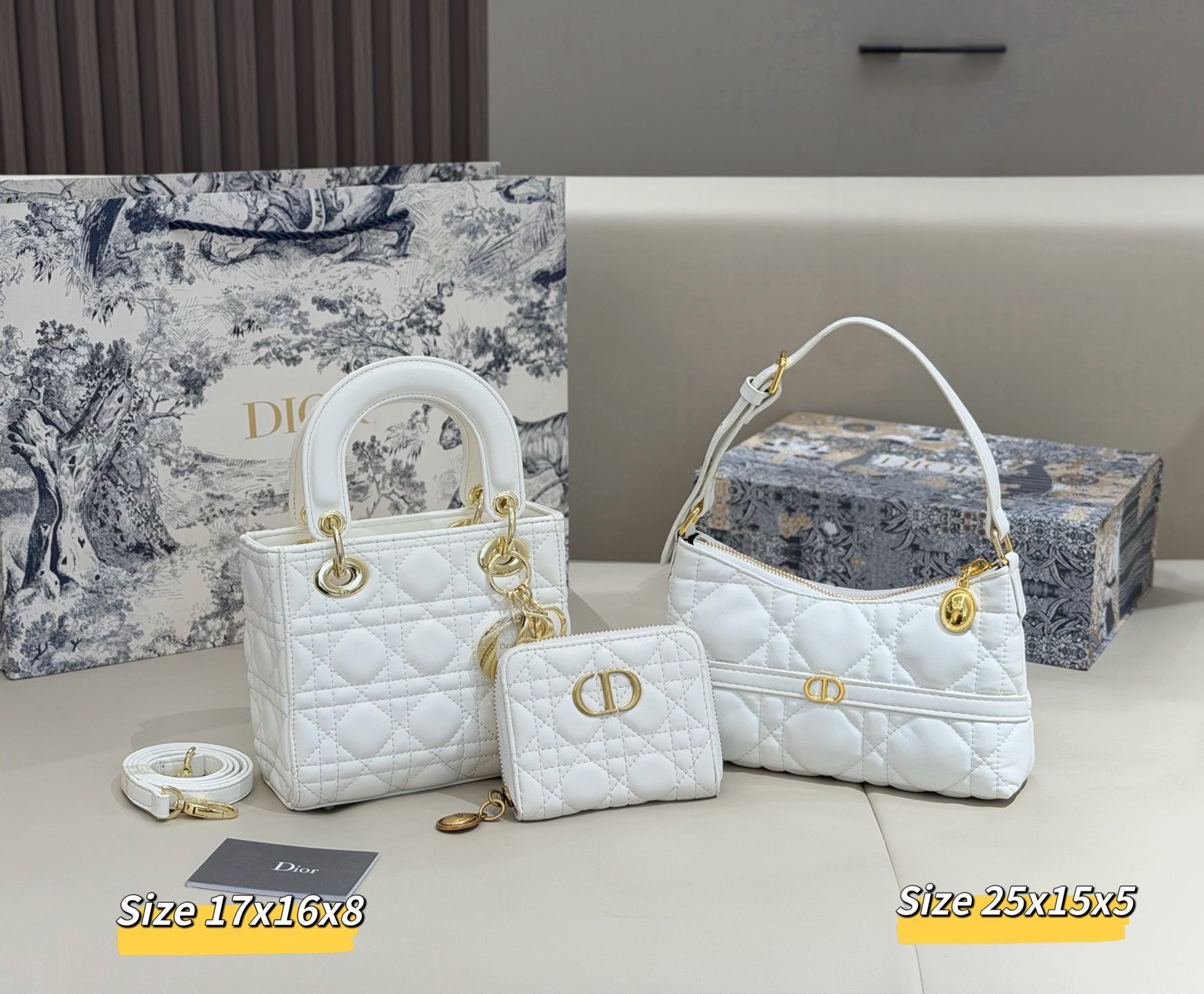 ディオール「Dior」コンビネーションバッグ3点セット / トートバッグ＆ポーチセット