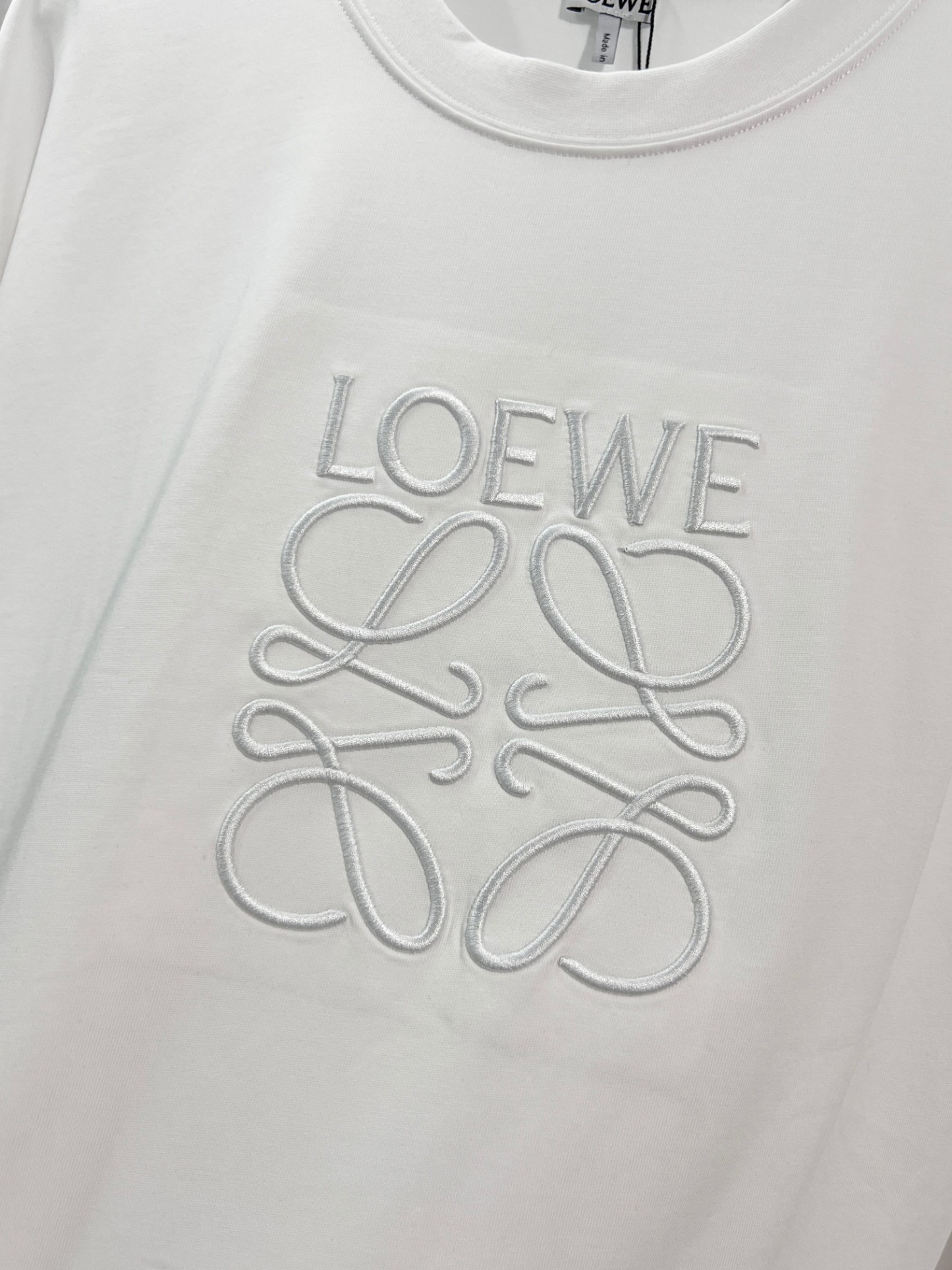 「LOEWE」ロエベ ロゴ刺繍 クルーネックスウェットシャツ / プルオーバー