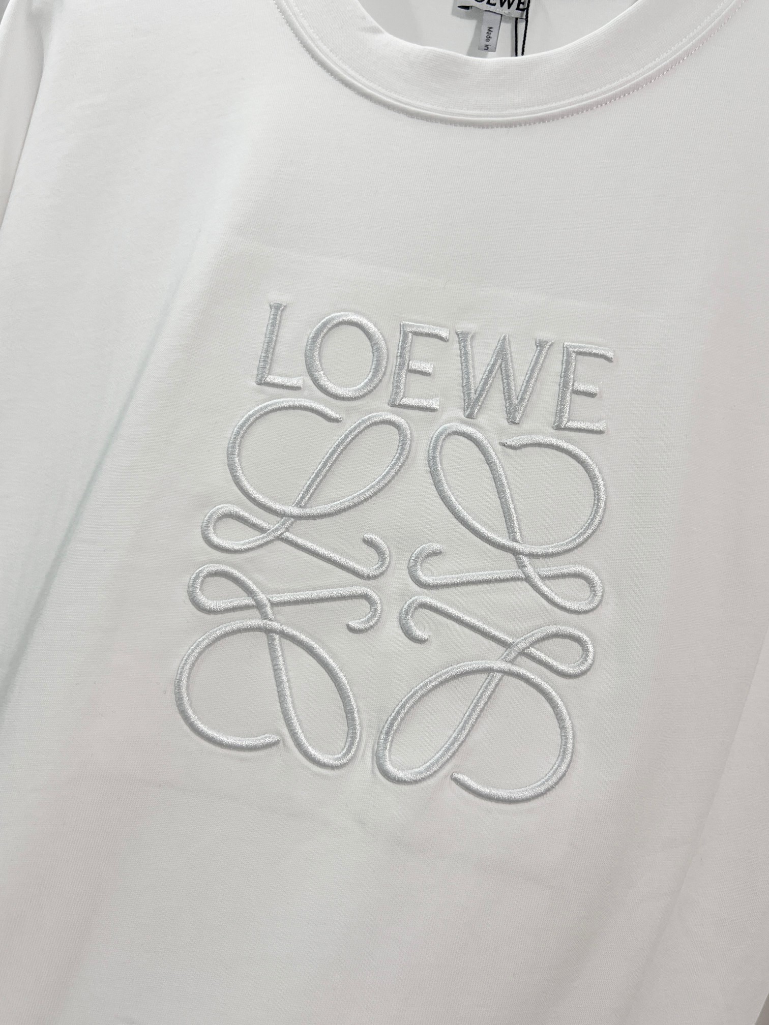 「LOEWE」ロエベ ロゴ刺繍 クルーネックスウェットシャツ / プルオーバー