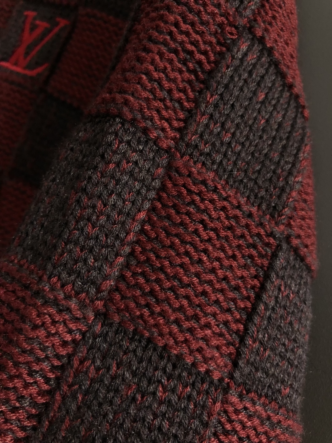 ルイ・ヴィトン「Louis Vuitton」ルイ・ヴィトン ダミエ・ウール ジップカーディガン / ニットカーディガン