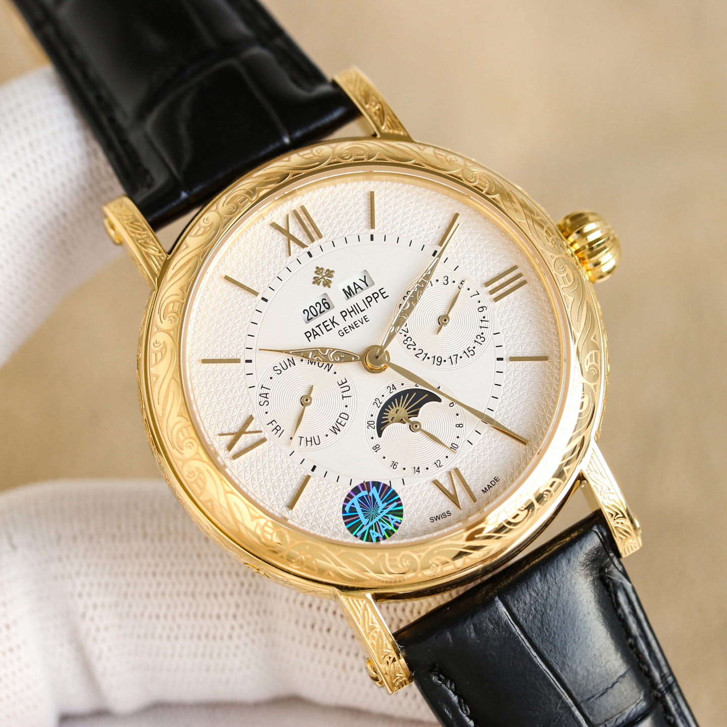 Patek Philippe パテック・フィリップ スタイル 満鑽 鍋蓋ガラス オートマティック / カスタムウォッチ