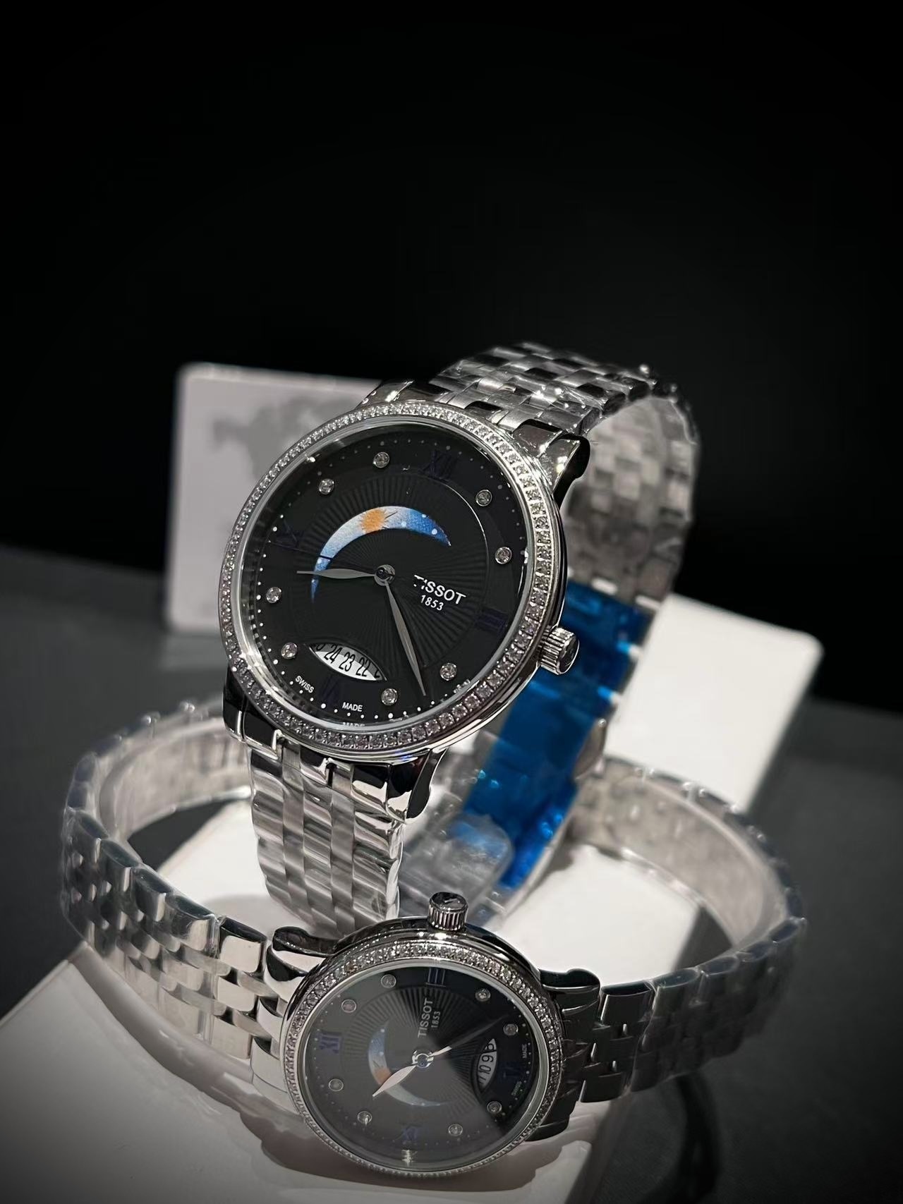 Tissot ティソ デジール ムーンフェイズ ローマ数字 / レディース＆メンズ クォーツ腕時計