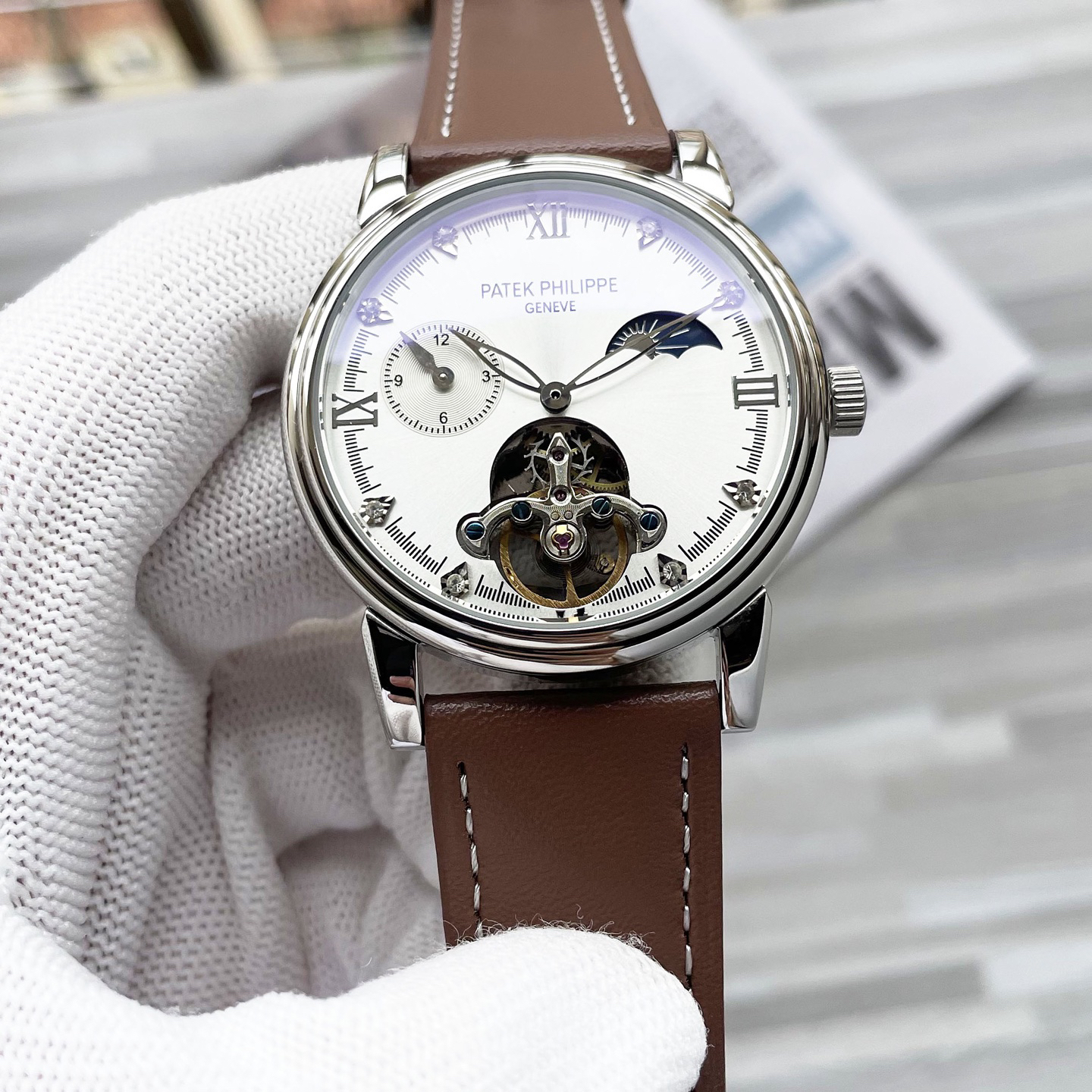 Patek Philippe パテック・フィリップ スタイル 2針 メンズ オートマティック腕時計 / ビジネスカジュアル