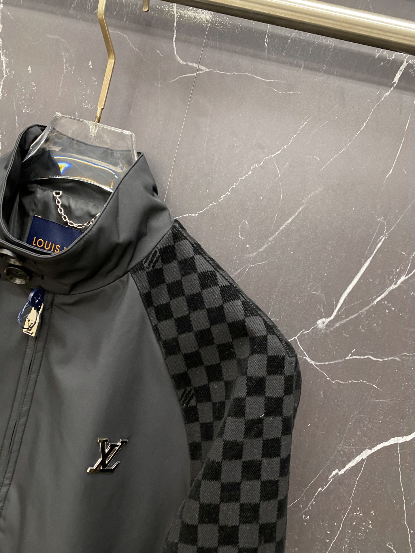 ルイ・ヴィトン「Louis Vuitton」ルイ・ヴィトン ダミエ ベルベット スタンドカラー ジャケット / アウター
