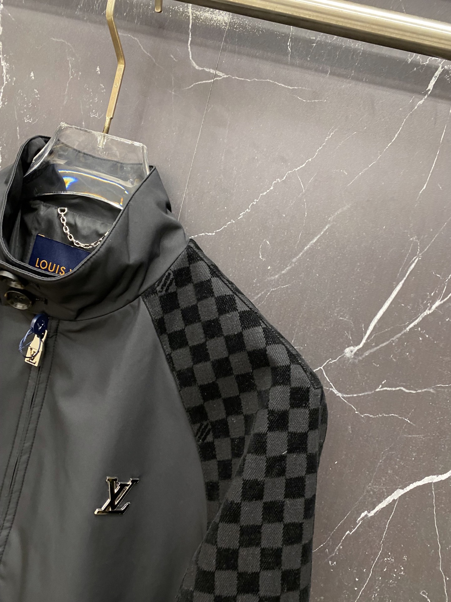 ルイ・ヴィトン「Louis Vuitton」ルイ・ヴィトン ダミエ ベルベット スタンドカラー ジャケット / アウター