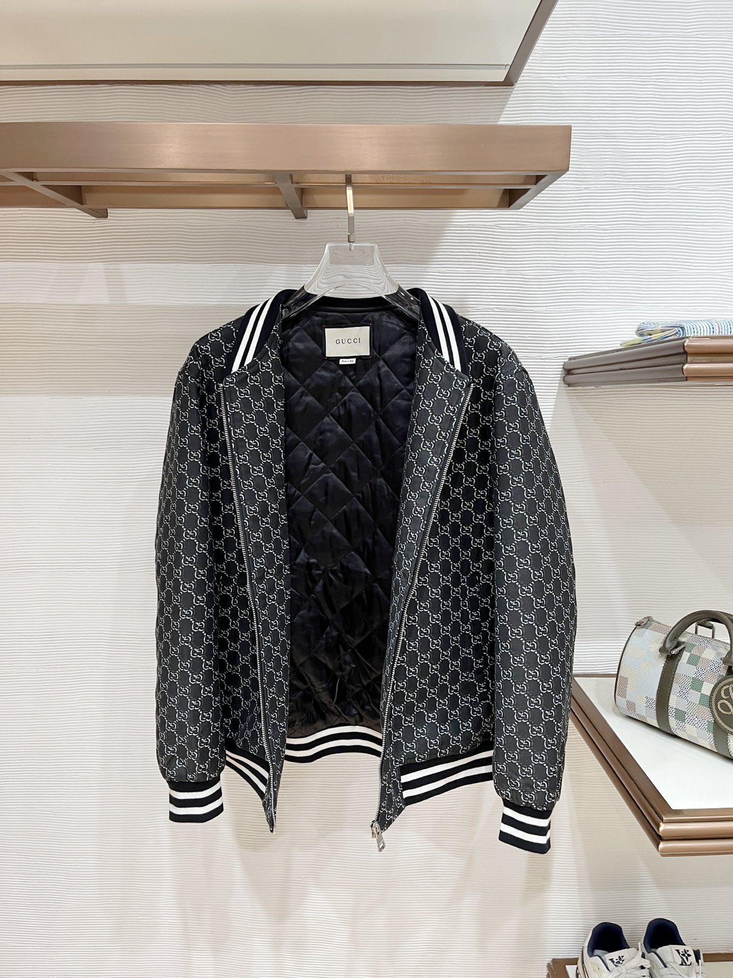 グッチ「Gucci」 オールオーバー ジャカード ベースボールジャケット / ブルゾン
