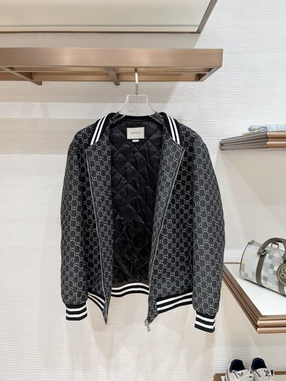 グッチ「Gucci」 オールオーバー ジャカード ベースボールジャケット / ブルゾン