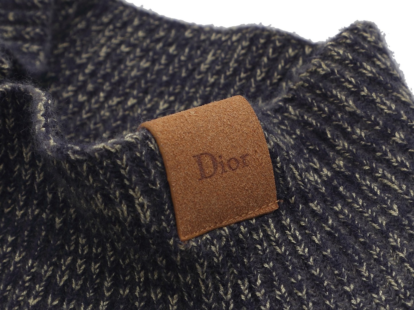 ディオール「Dior」ディオール 杢調 ハイカラー ウールセーター / メンズ ニット