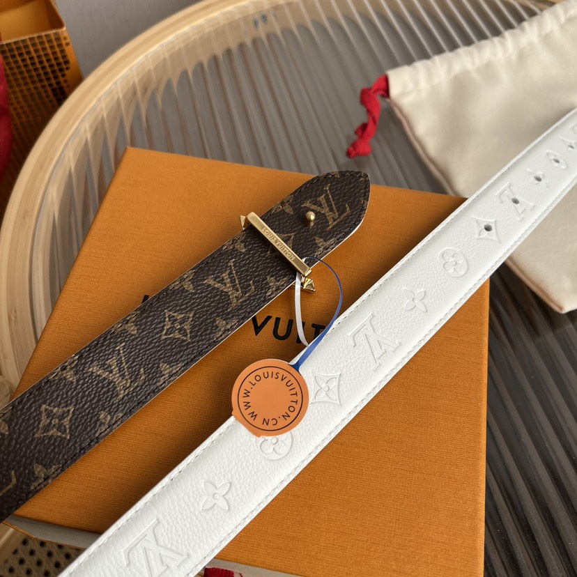 ルイ・ヴィトン「Louis Vuitton」ベルト･フラワーグラム 30MM リバーシブル
