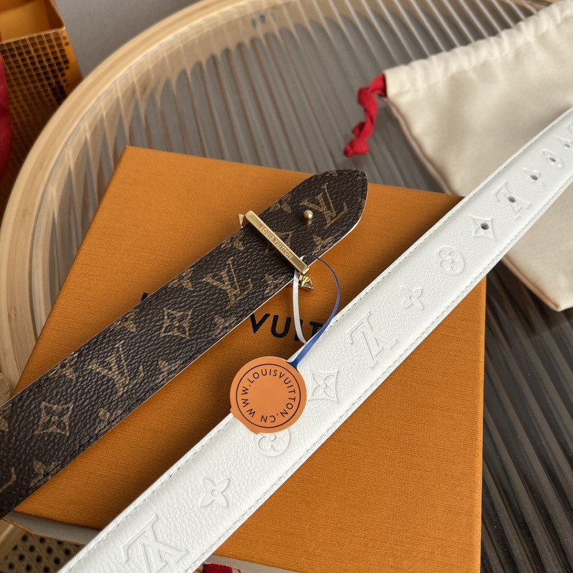 ルイ・ヴィトン「Louis Vuitton」ベルト･フラワーグラム 30MM リバーシブル